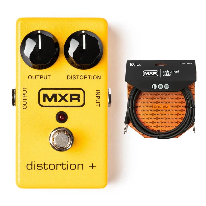 MXR M-104 Distortion + Bundle w/MXR 10ft Instrument Cable - Image 1